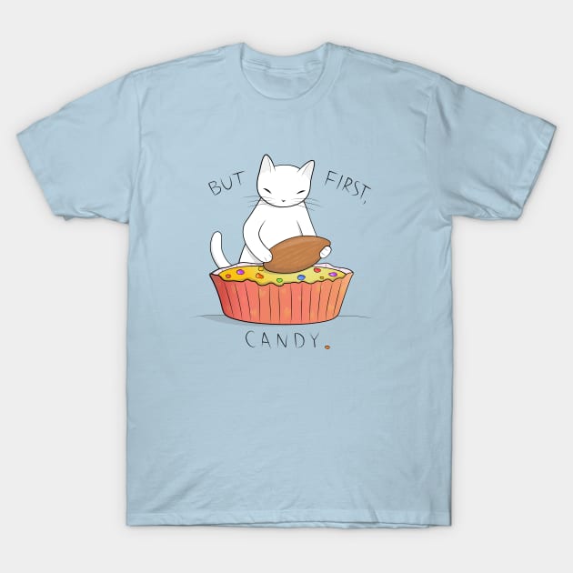 Almond Candy Cat T-Shirt by runcatrun